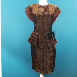 🆕️ ⚜️🎬 FRANCINE BROWNER Velvet Peplum Skirt Set // (VINTAGE) / (NEW!) / (NWOT)